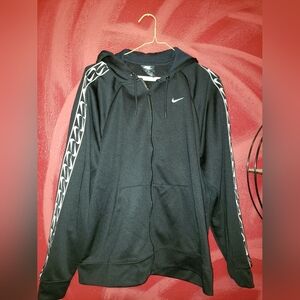 NIKE SIDE LOGO ZIPPER HOODED JACKET